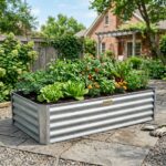 Nayallc Heavy-Duty Modular Galvanized Steel Raised Garden Bed (8x4x2 ft)