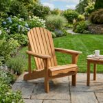 Nayallc Premium Ergonomic All-Weather Teak Adirondack Garden Lounge Chair