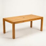 Nayallc Handcrafted Solid Teak Outdoor Dining Table (78" Weather-Resistant)